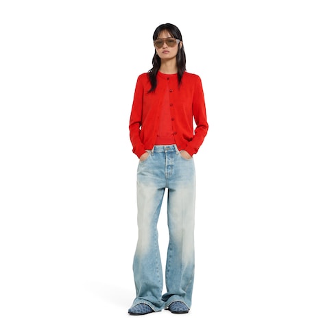 Women's mule with Horsebit - blue GG denim