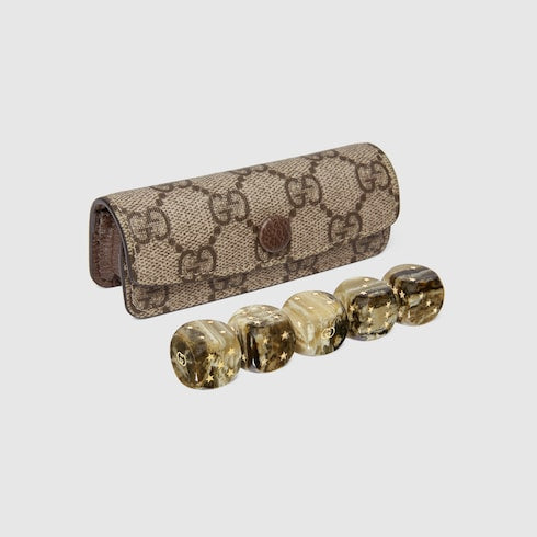 Dice set - beige and ebony GG Supreme