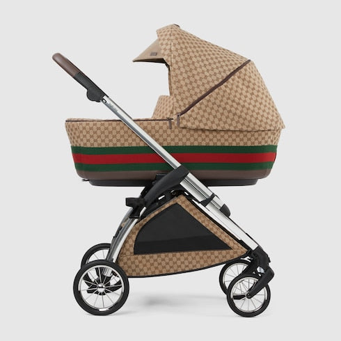 Gucci Bassinet-Stroller combo - beige and ebony GG canvas