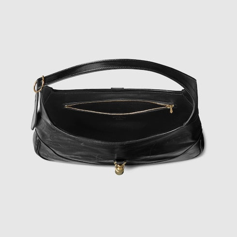 Gucci Jackie 1961 medium shoulder bag - black hand-treated leather