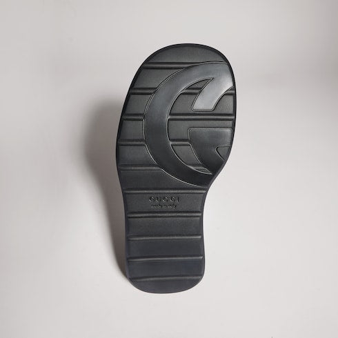 Women's flatform slide sandal - black GG canvas