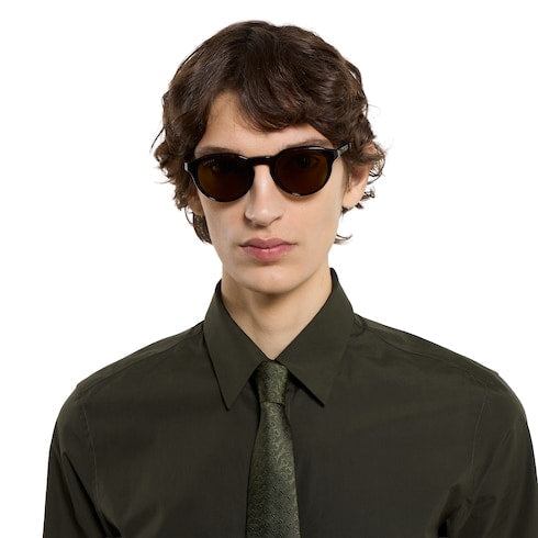 Round frame sunglasses - brown tortoiseshell