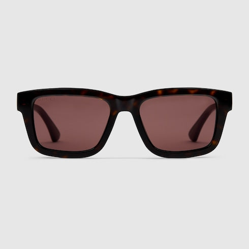 Rectangular frame sunglasses - brown