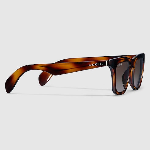 Rectangular frame sunglasses - light brown