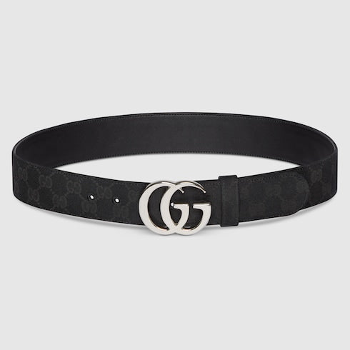 Flat Marmont belt - black GG canvas