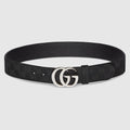 Flat Marmont belt - black GG canvas