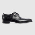 Men's monk strap shoe - black leather