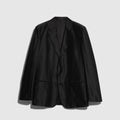 Fine silk faille jacket - black