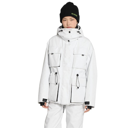 GG technical fabric jacquard jacket - white