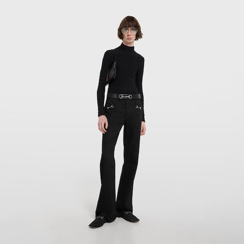 GG stretch jersey T-shirt - black