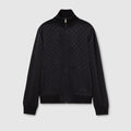 GG jacquard zip jacket - black
