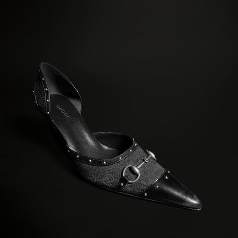 Women's Savoy pump - black GG canvas