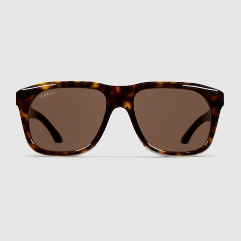 Square frame sunglasses - dark brown tortoiseshell