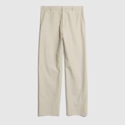 Lightweight cotton nylon twill pants - beige