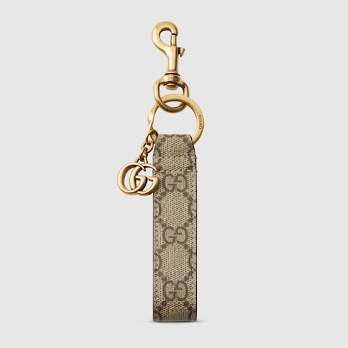 Ophidia keychain - beige and dark brown Supreme canvas