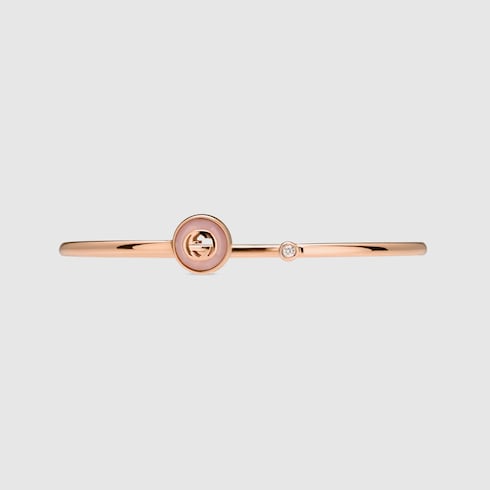 Gucci Interlocking 18k bangle bracelet - 18k rose gold