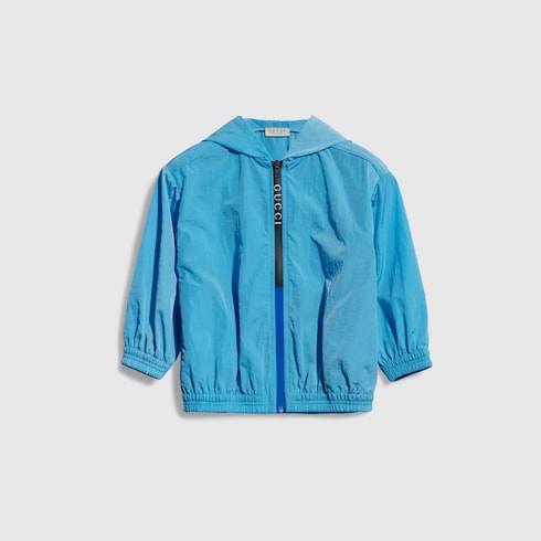 Baby nylon froissé jacket - light blue