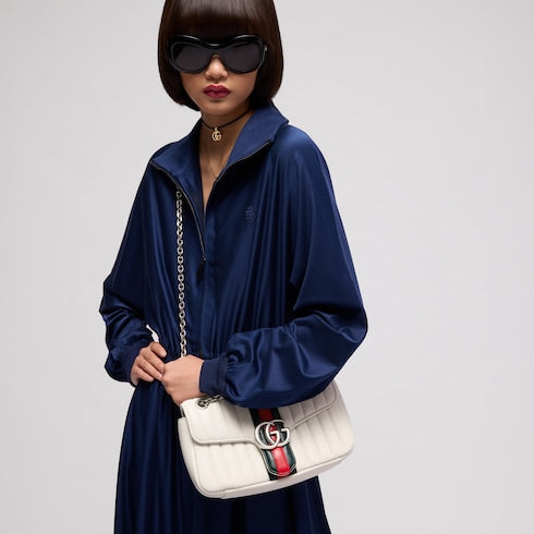Jetset GG Marmont medium shoulder bag - white leather