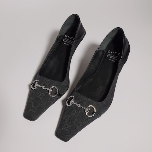 Women's Vittoria pump - black GG canvas