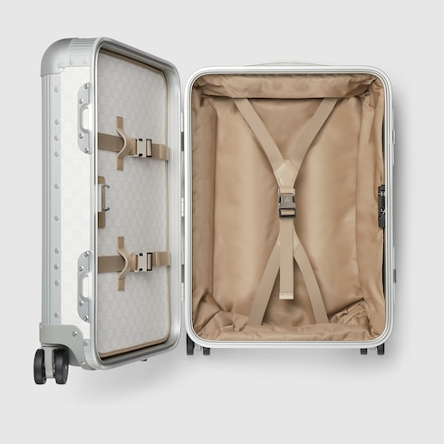 Gucci Porter cabin plus trolley - silver and white Supreme