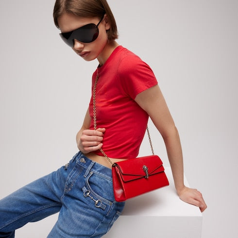 Dionysus small shoulder bag - red leather