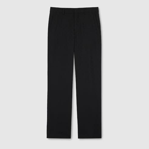 GG wool pants - black