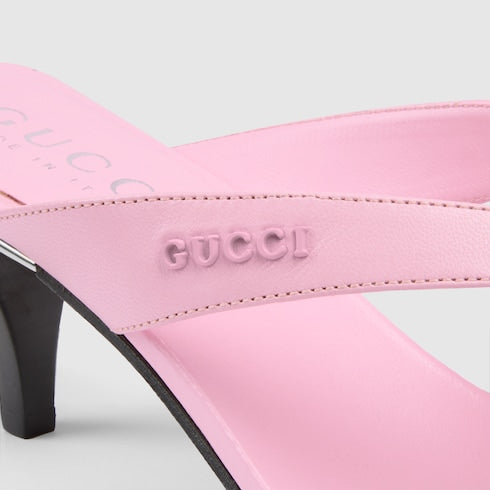 Women's Vittoria thong - light pink leather