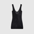 GG crystal embroidered dress - black