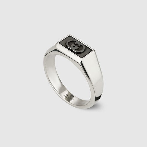 Gucci Interlocking signet ring - 925 sterling silver