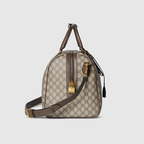 Gucci Savoy medium duffle bag - beige and dark brown fabric