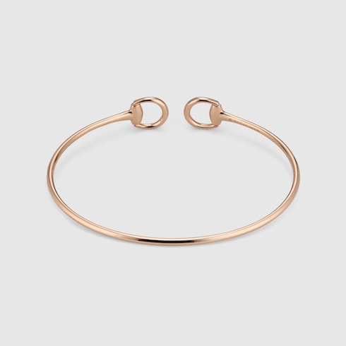 Gucci Horsebit 18k diamond bangle bracelet - 18k rose gold