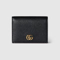 Bi-color GG Marmont small wallet - black and red leather
