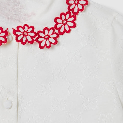 Children's GG cotton jacquard shirt - white