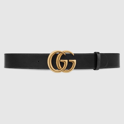 GG Marmont reversible belt - black leather