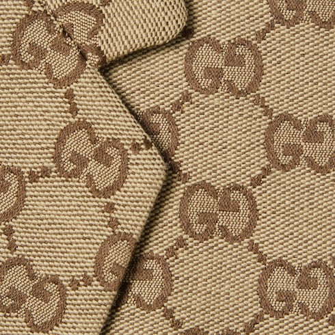 GG canvas jacket - camel and ebony