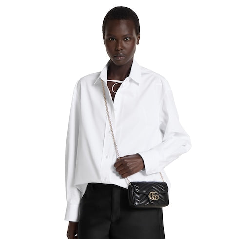 GG Marmont mini shoulder bag - black leather