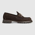 Women's loafer with Horsebit - dark brown suede