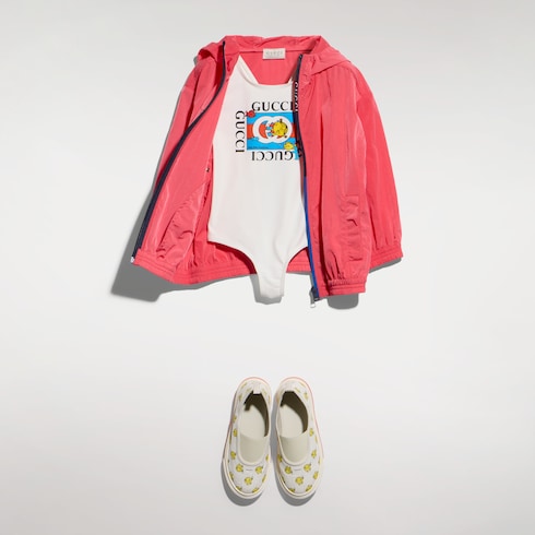 Children's nylon froissé jacket - pink