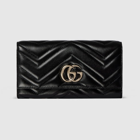 GG Marmont continental wallet - black leather