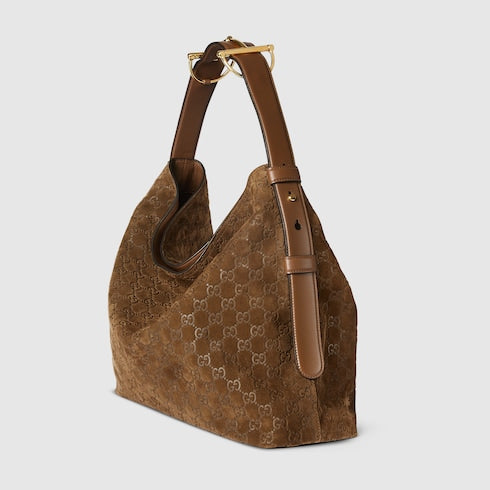Gucci Beatrix large tote bag - brown suede