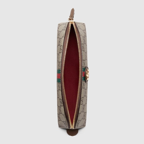 GG pencil case with Double G - beige and ebony GG Supreme