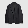 Wool single-breasted jacket - dark grey