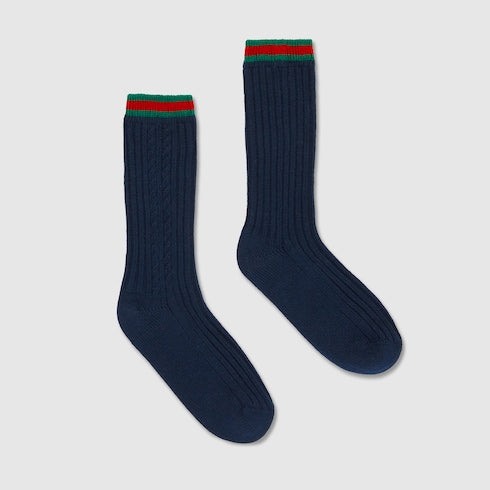 Children's cotton socks with Web - dark blue