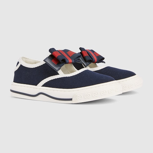 Toddler sneakers with Web - dark blue canvas