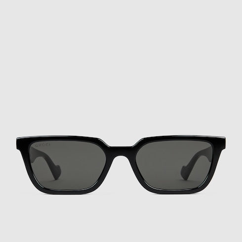 Rectangular-frame sunglases - black injection
