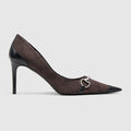 Women's Donna pump - dark brown GG canvas