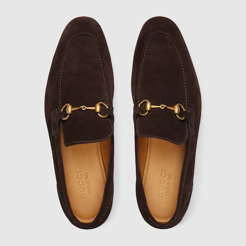 Men's Gucci Jordaan loafer - dark brown suede