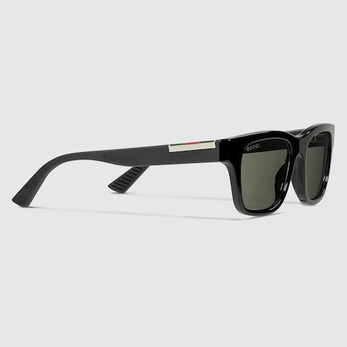Square frame sunglasses - black