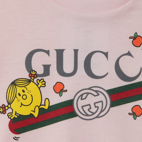 Baby cotton T-shirt with print - pale pink