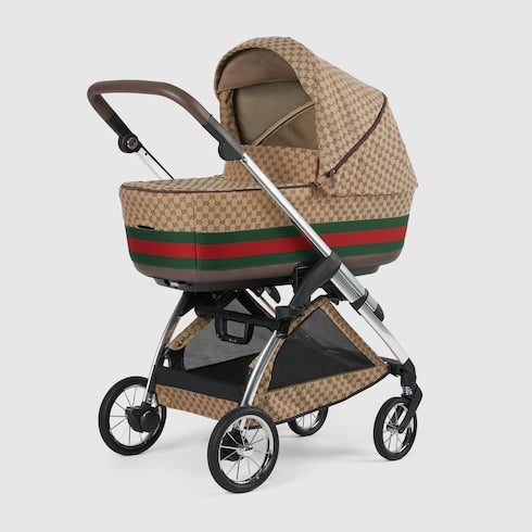 Gucci Bassinet-Stroller combo - beige and ebony GG canvas